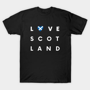 Love Saltire Flag Heart of Scotland T-Shirt